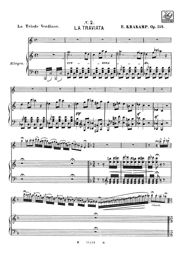 Fantasia sulla Traviata op. 248 - příčná flétna aklavír